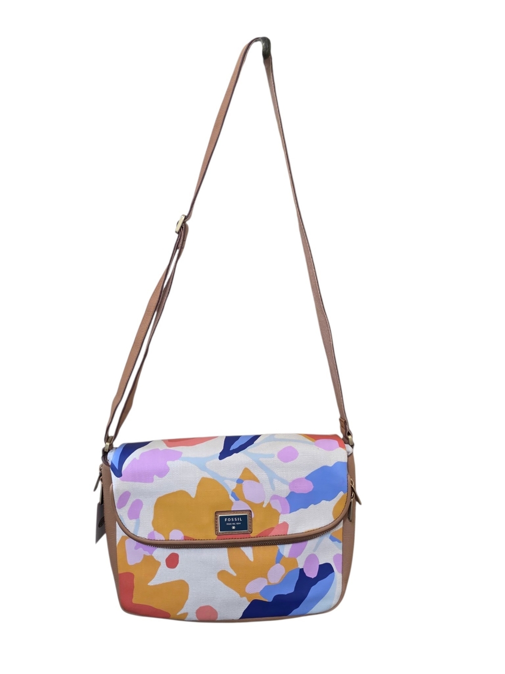 Fossil Multicolor Floral Preston Crossbody Bag (12.5" X 10")